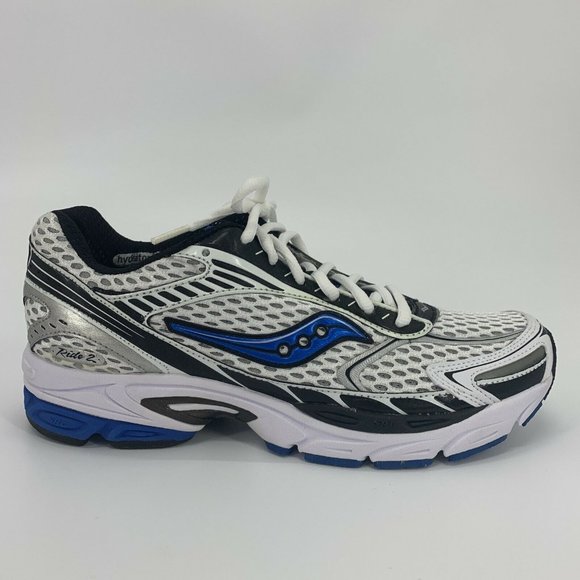 Men's Saucony ProGrid Ride 2 Running Shoes White/Royal/Black Size 8 New 20040-1 - Picture 4 of 12